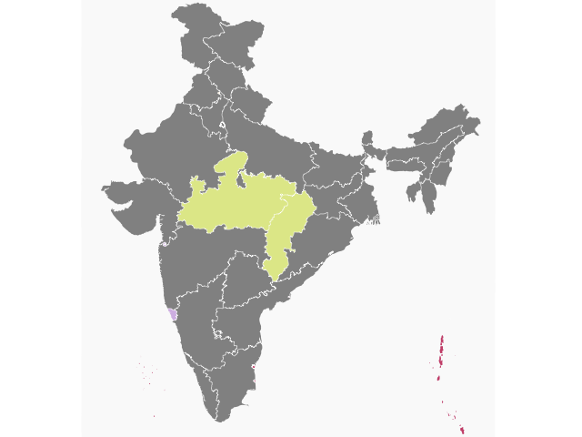 Central India map icon