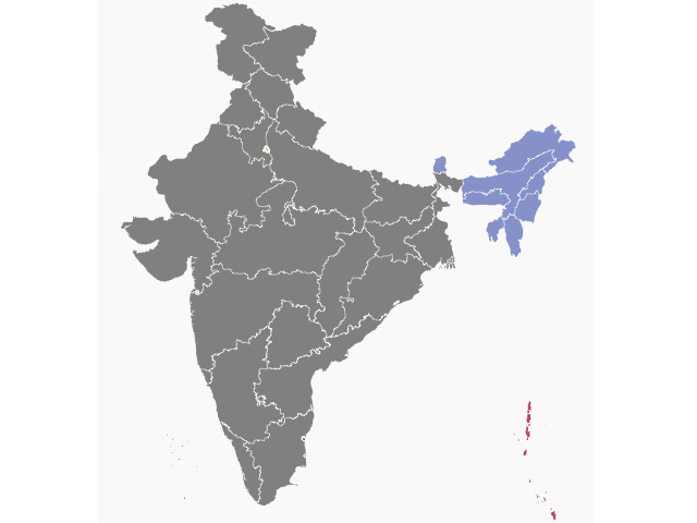 North East India map icon