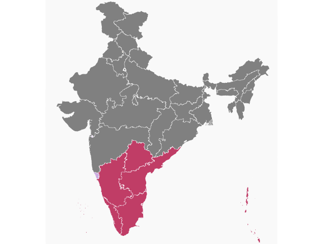 South India map icon